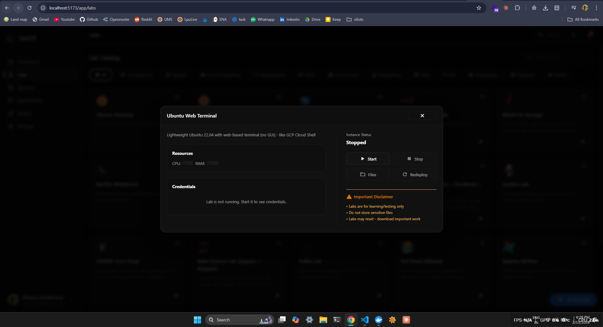 lpu labs — container management panel